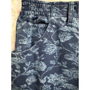 Vintage Faded Glory Blue Floral Maxi Skirt Womens 10 Western Prairie Cottage